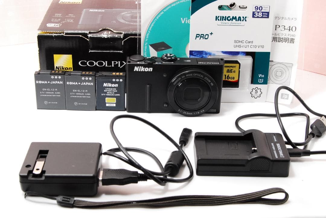 〓バッテリー3個〓ニコン Nikon COOLPIX P340 コンデジカメラ