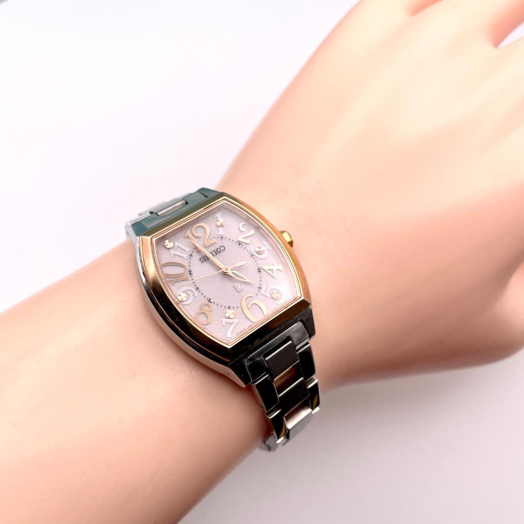 セイコー ルキア 3B51-0AE0 電波ソーラー レディース時計 デイト 美品