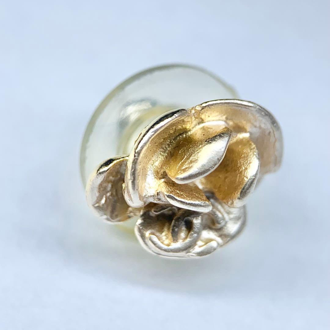 希少 CHANEL シャネル ピアス カメリア ココマーク 片耳 ゴールド 箱付