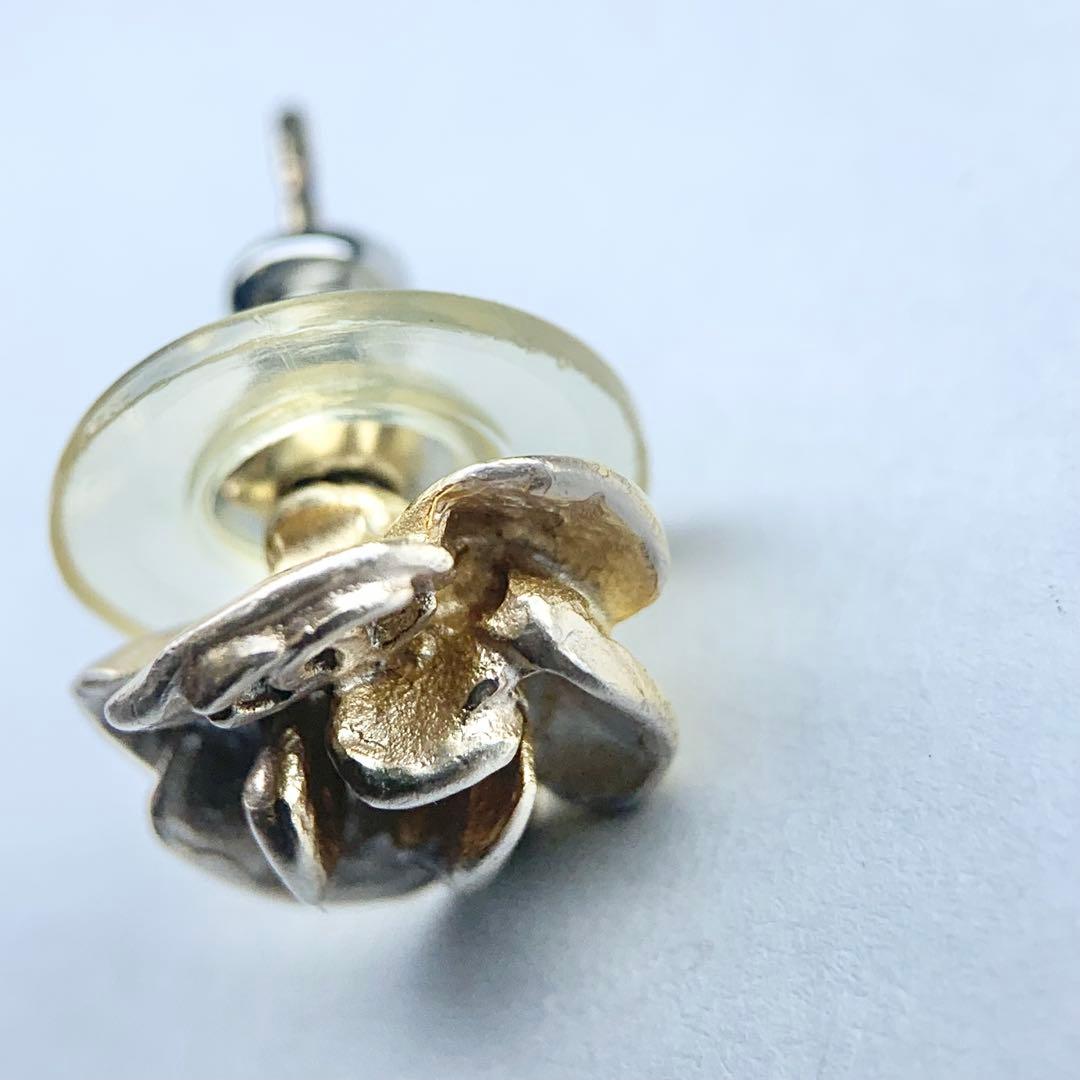 希少 CHANEL シャネル ピアス カメリア ココマーク 片耳 ゴールド 箱付