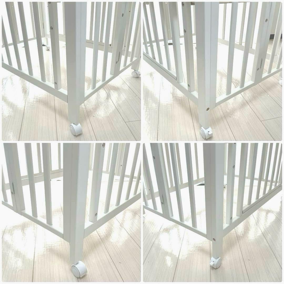【美品】KATOJI ベビーベッド　折りたたみ　60×90 ホワイト