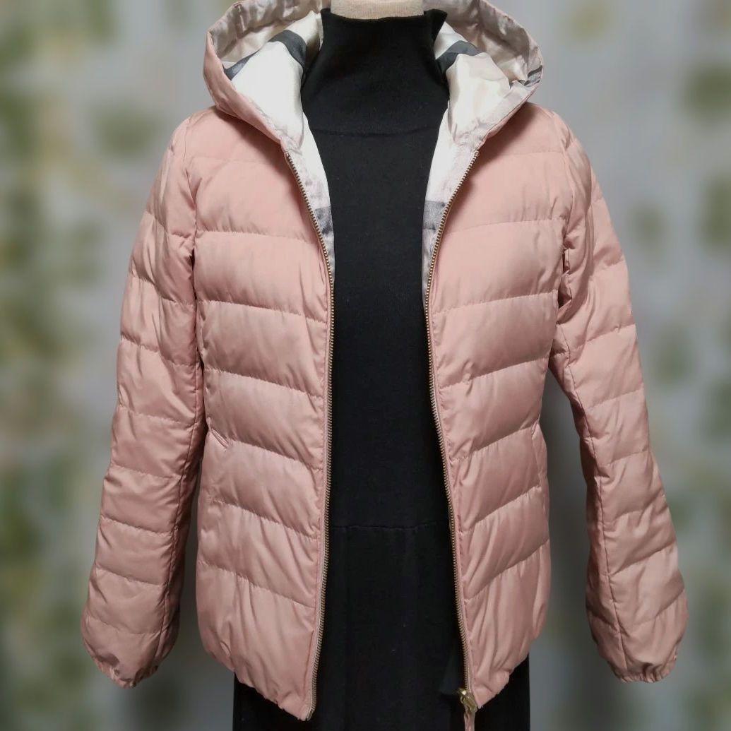 BURBERRY BLUE LABEL❀ライトサーモンピンク/チェック ダウンJ