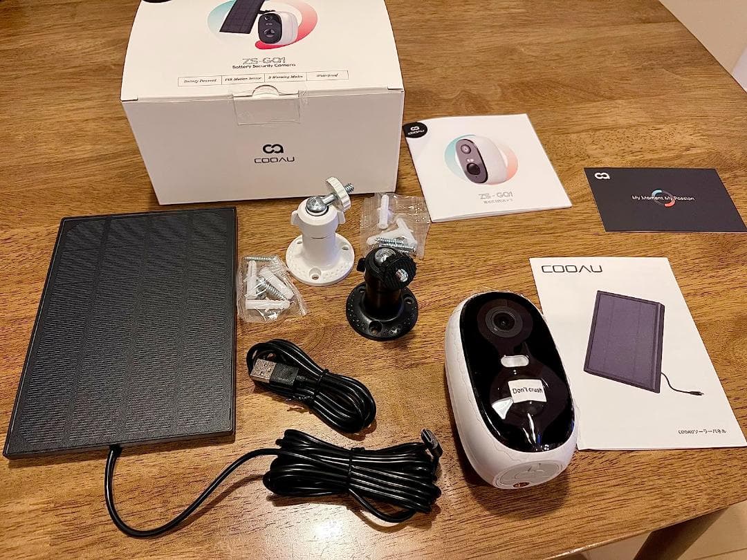 300万高画素 太陽光充電 防犯カメラ