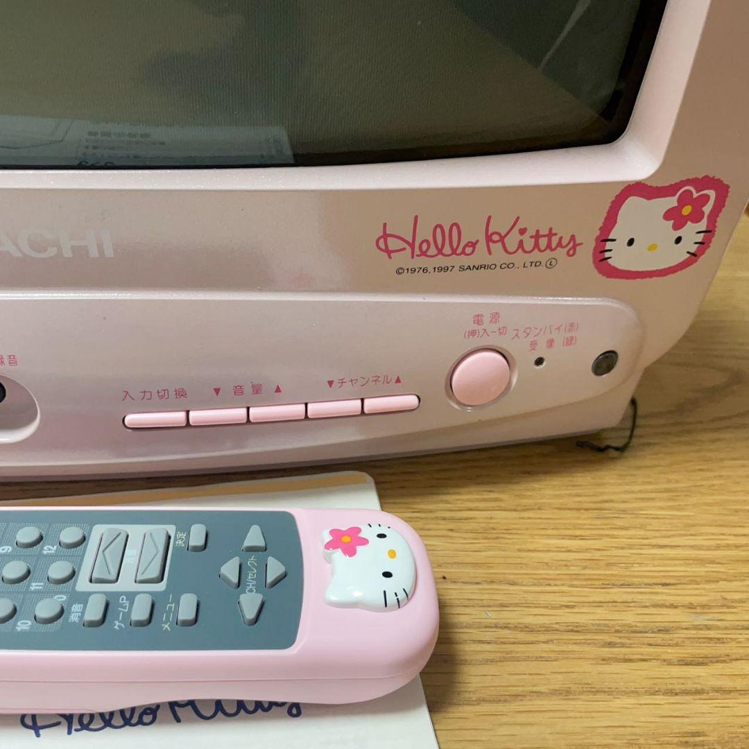 ハローキティ　HelloKitty　テレビ　ピンク　レトロ 日立 通電OK