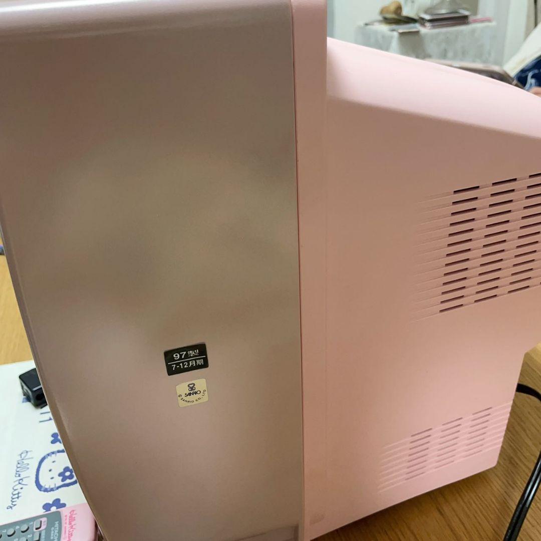 ハローキティ　HelloKitty　テレビ　ピンク　レトロ 日立 通電OK