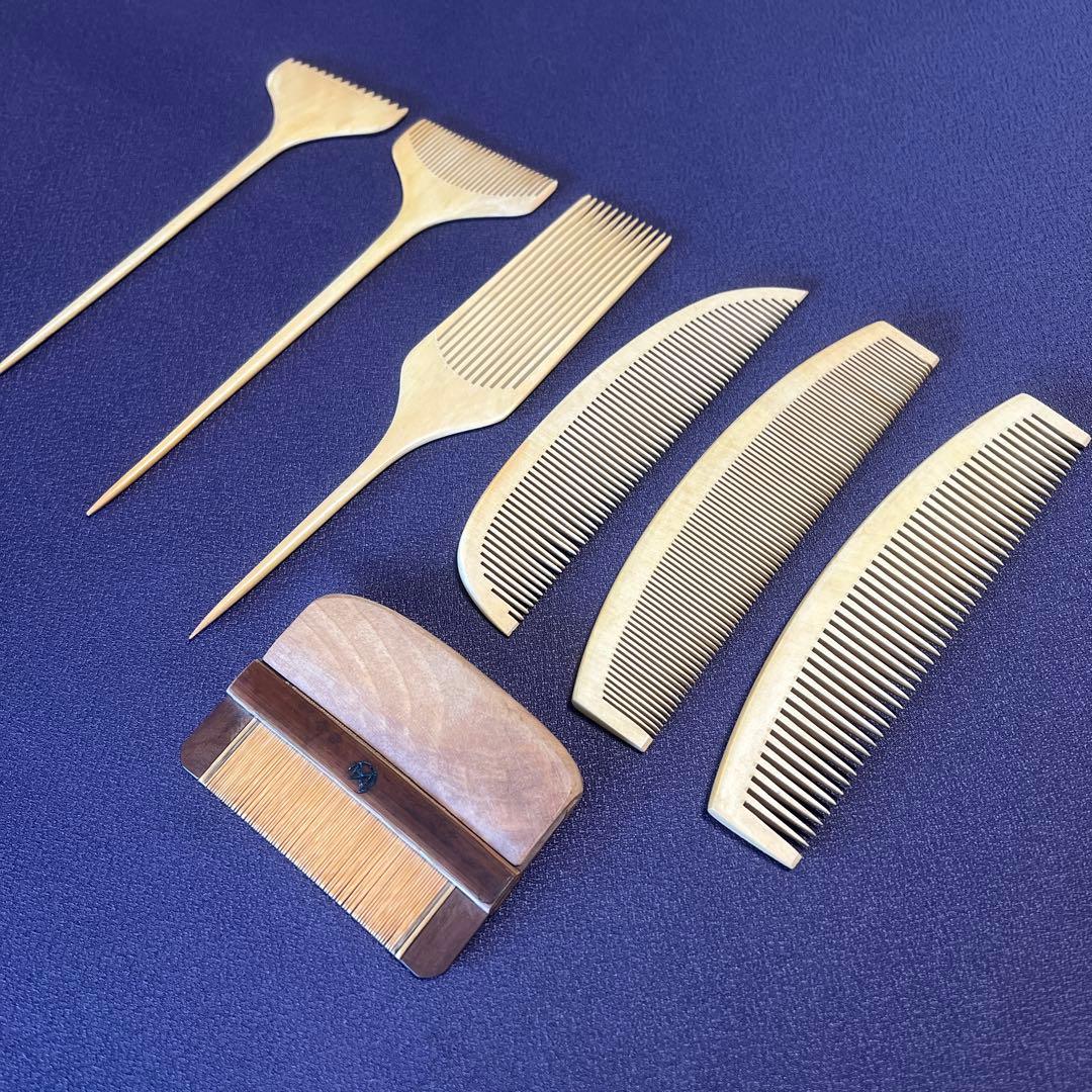 アンティーク　つげ櫛セット7種類　日本髪　結髪用