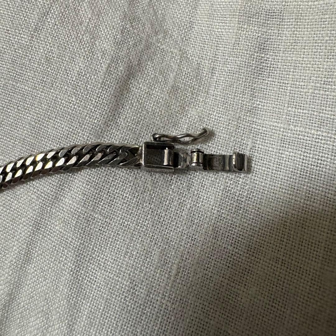 喜平　プラチナ　pt850 6面 Wカット　ブレスレット　18cm