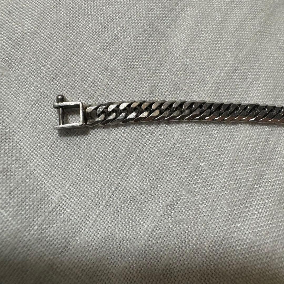 喜平　プラチナ　pt850 6面 Wカット　ブレスレット　18cm