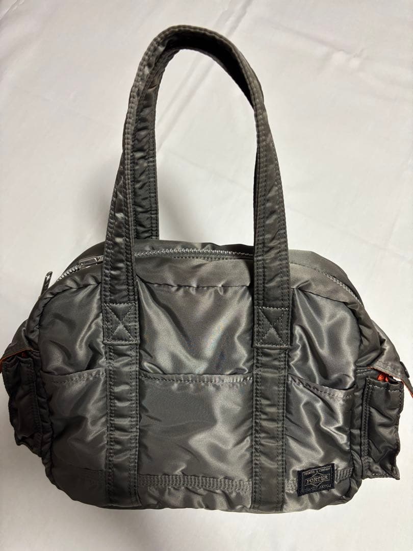 美品　ポーター　タンカー　ミニボストン　ダッフルバッグ　希少　シルバーグレー