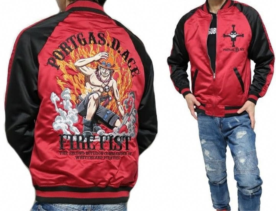【ONE PIECE】ポートガス・D・エース 火拳 スカジャン size3L