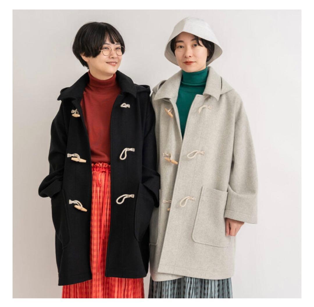 yuni Wool/super100midle length duffleコート