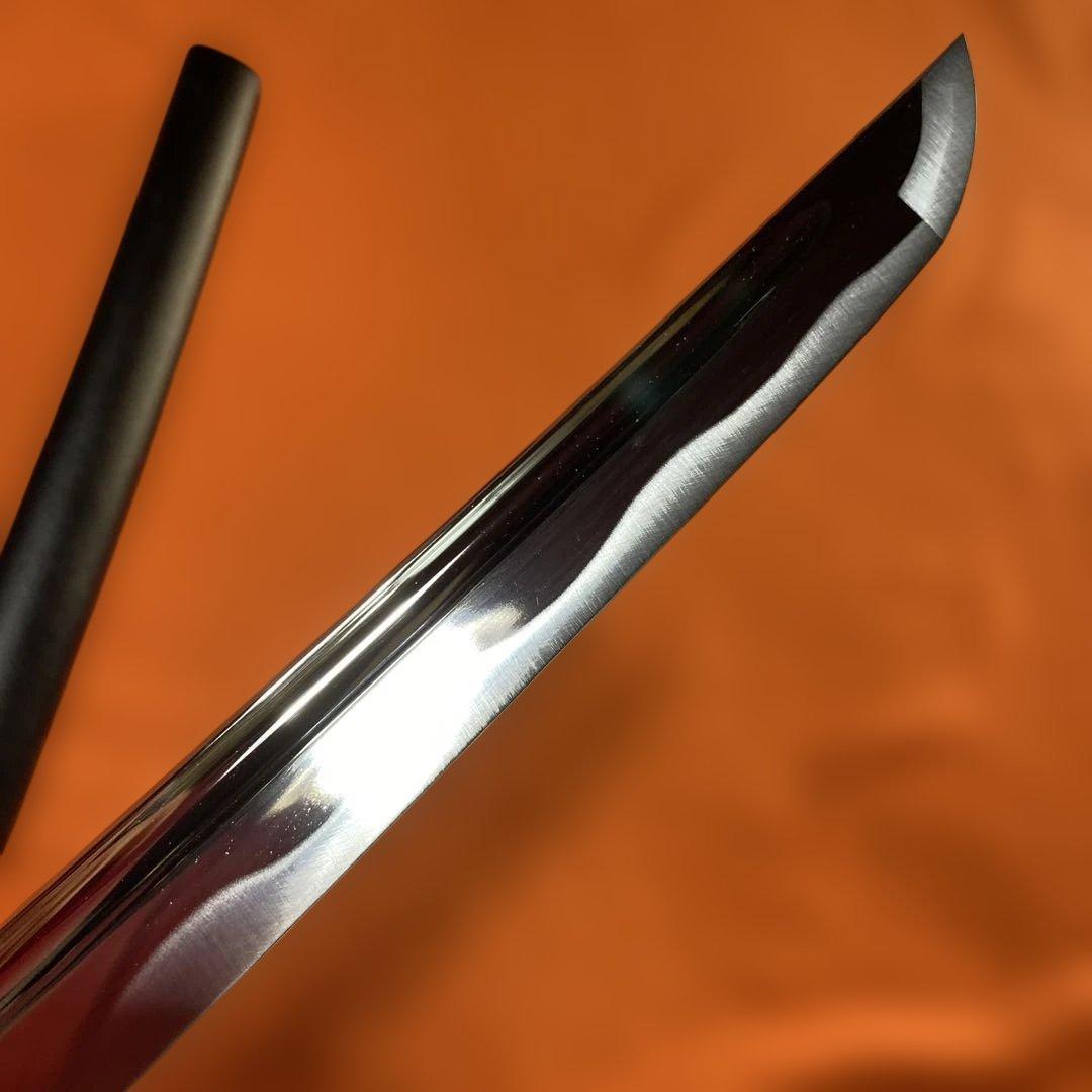 熟練者用高級長尺居合刀 青柄 龍彫透し丸鍔