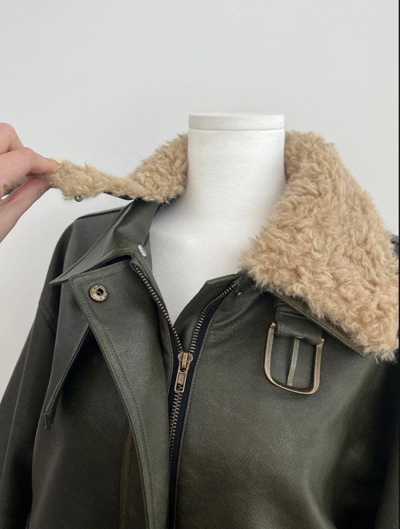 ジャケット・アウター Nalm. vintage leather jacket / khaki