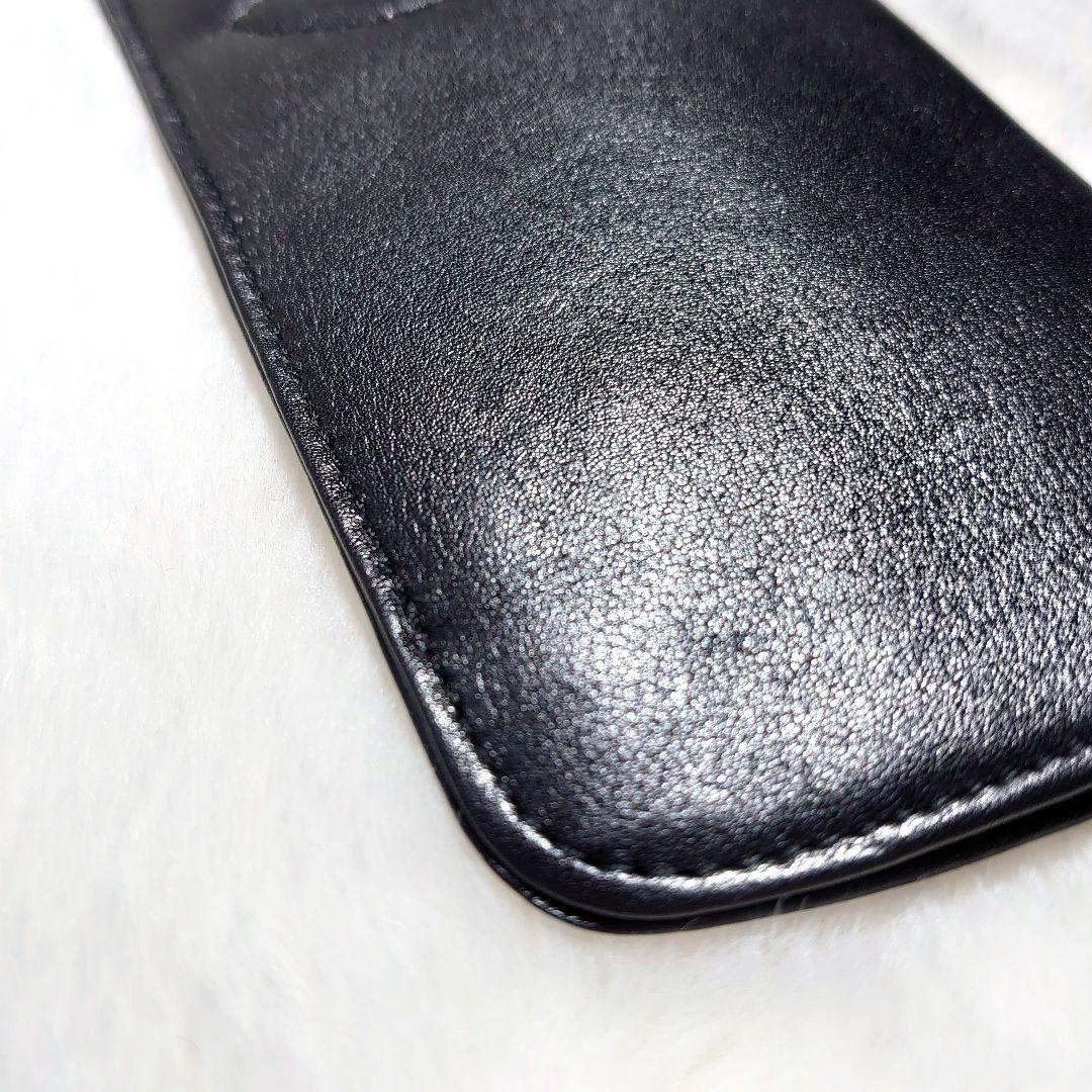 シャネル　メガネケース　ラムスキン　レザー　ＣＣマーク 黒