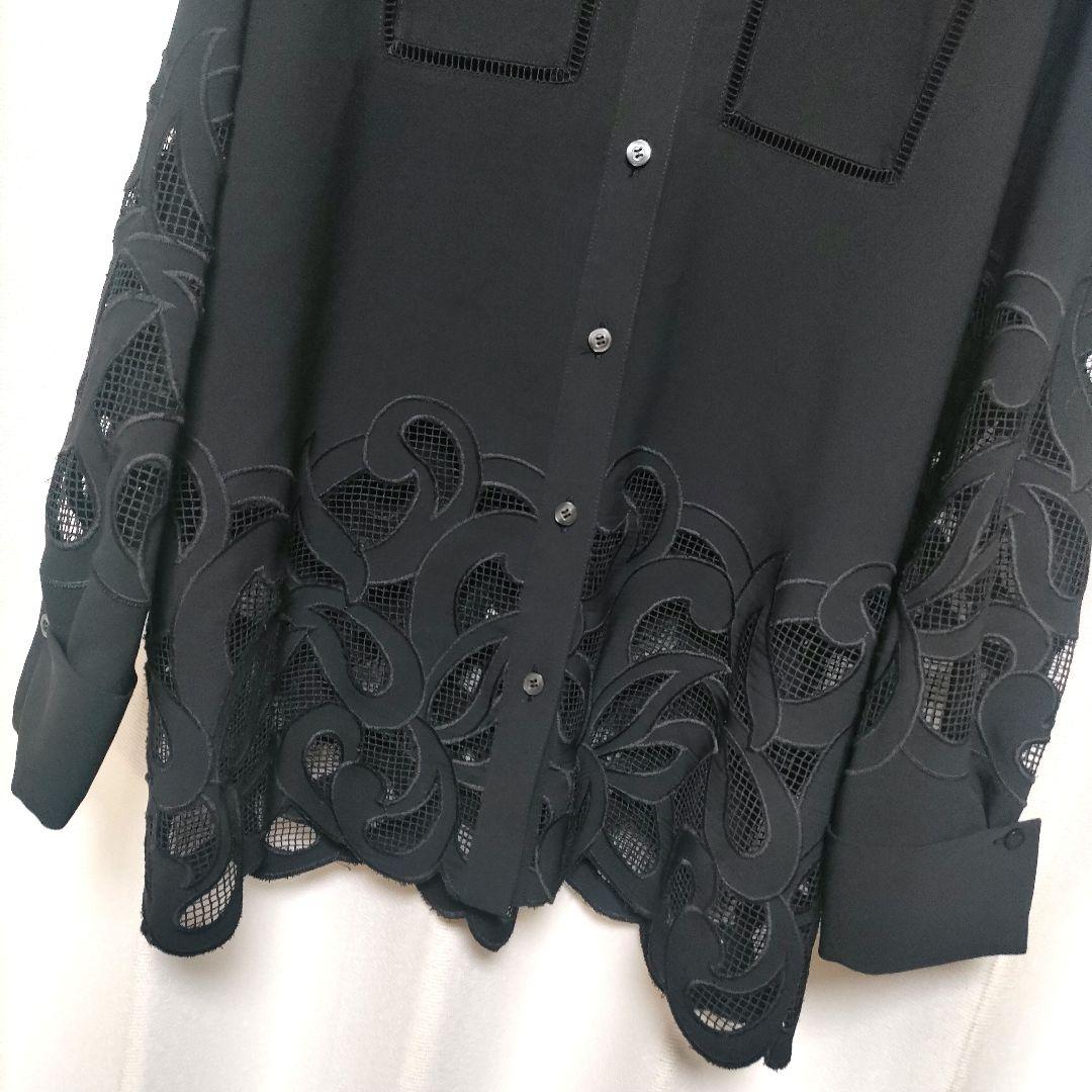 【美品】PUBLIC TOKYO パブリックトウキョウ カットワークレースシャツ