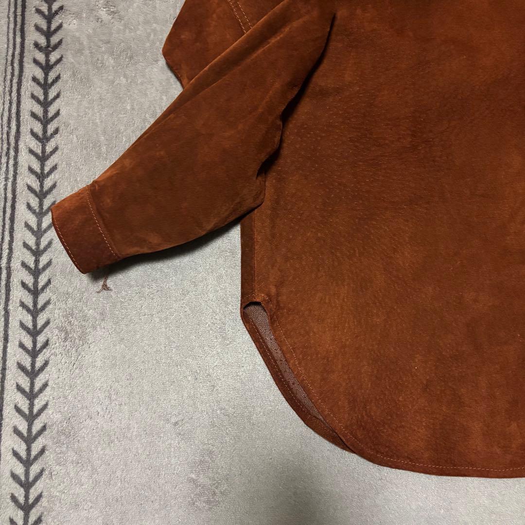 【希少】eddie bauer リアルレザースウェードシャツ