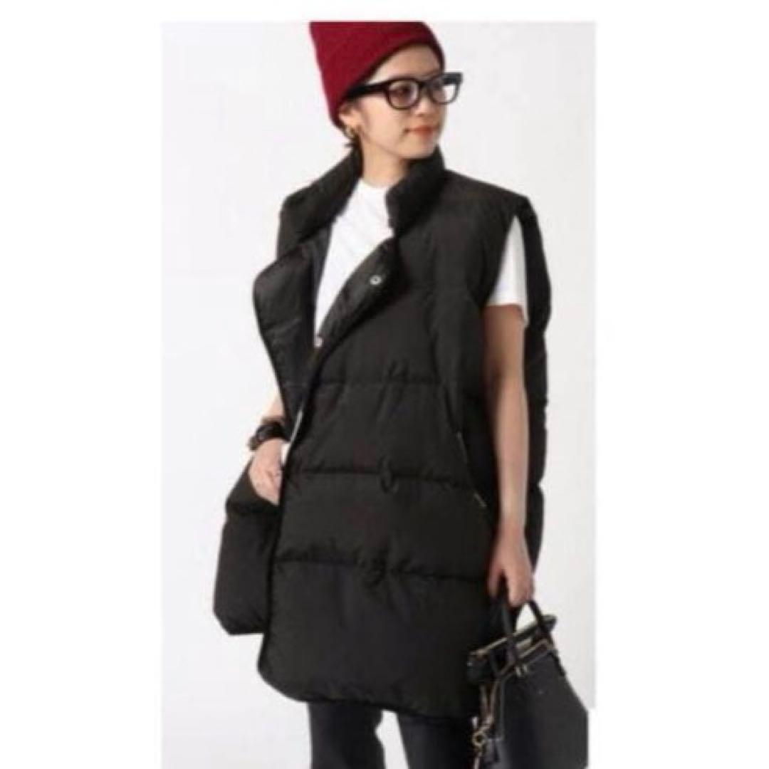 【大人気】NEARbyME ニアバイミー　オーバーサイズ ダウンベスト　ブラック
