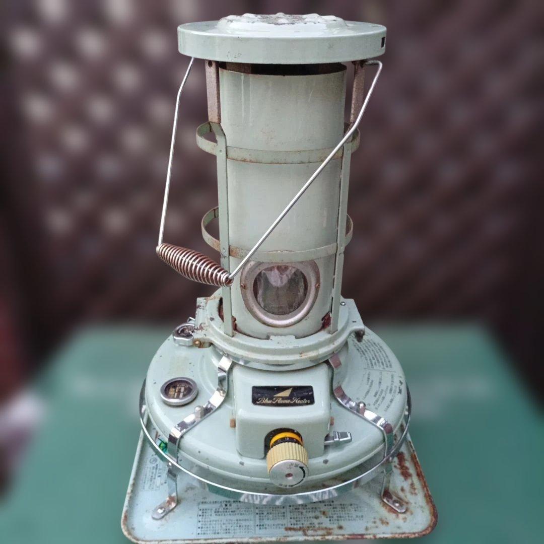 アラジンストーブ。メンテナンス済。取説付。グリーン３