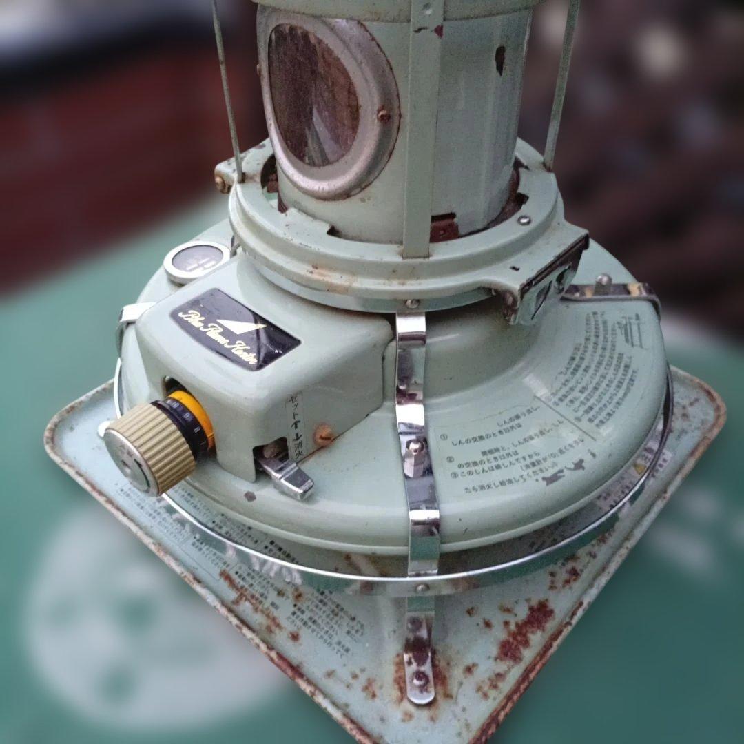 アラジンストーブ。メンテナンス済。取説付。グリーン３