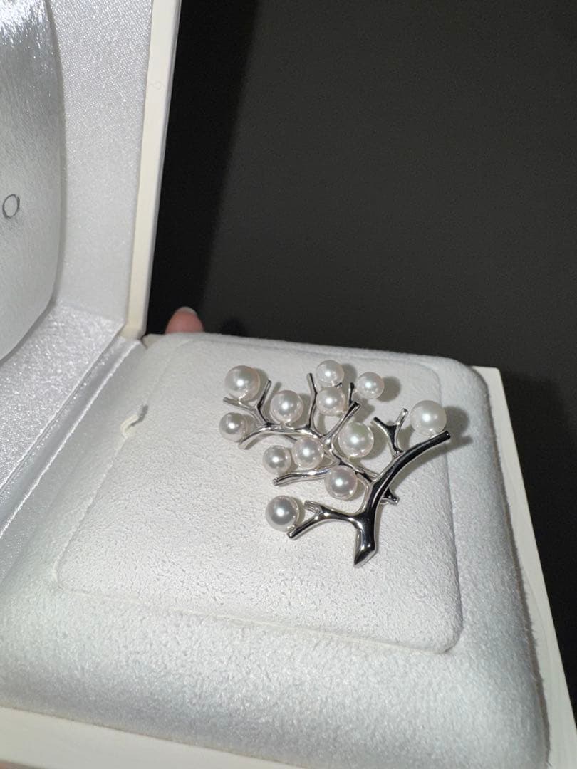 ミキモト 幸福の木ブローチ