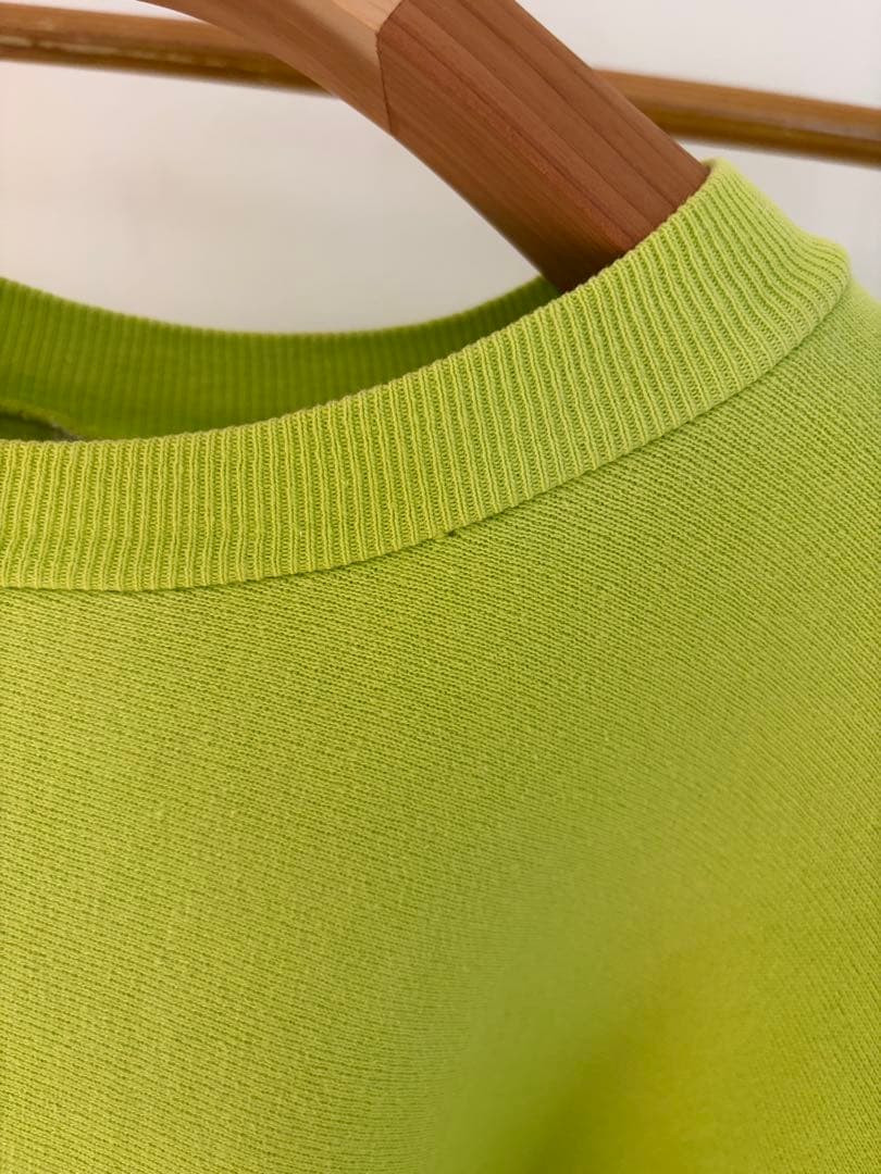 90's champion reverse weave 内縫い ネオングリーン