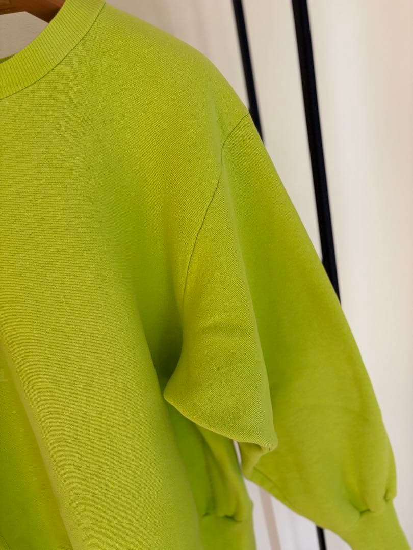 90's champion reverse weave 内縫い ネオングリーン