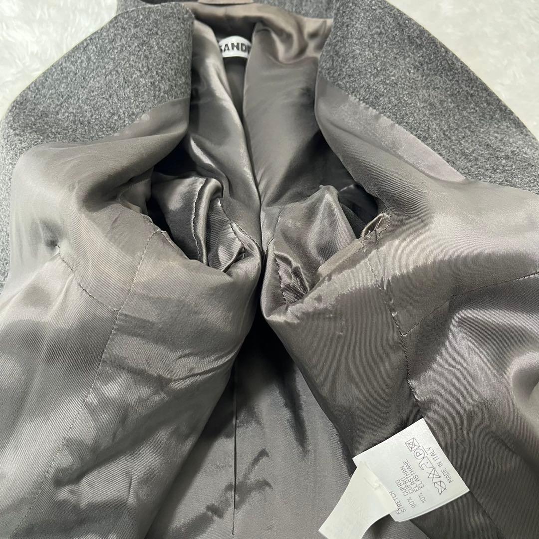 ジルサンダー セットアップ スーツ カシミヤ混 34 グレー 伊製