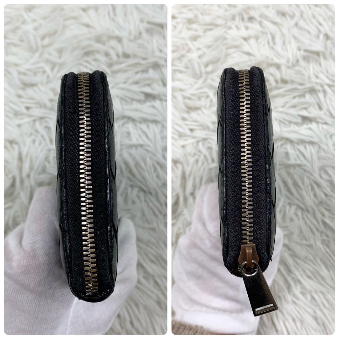 【✨現行✨】ボッテガヴェネタ 長財布 マキシイントレチャート ブラック RFID