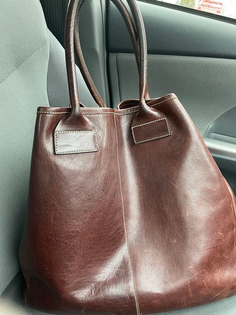 TMT 初期 レザー トート バッグ 裏地アロハ生地