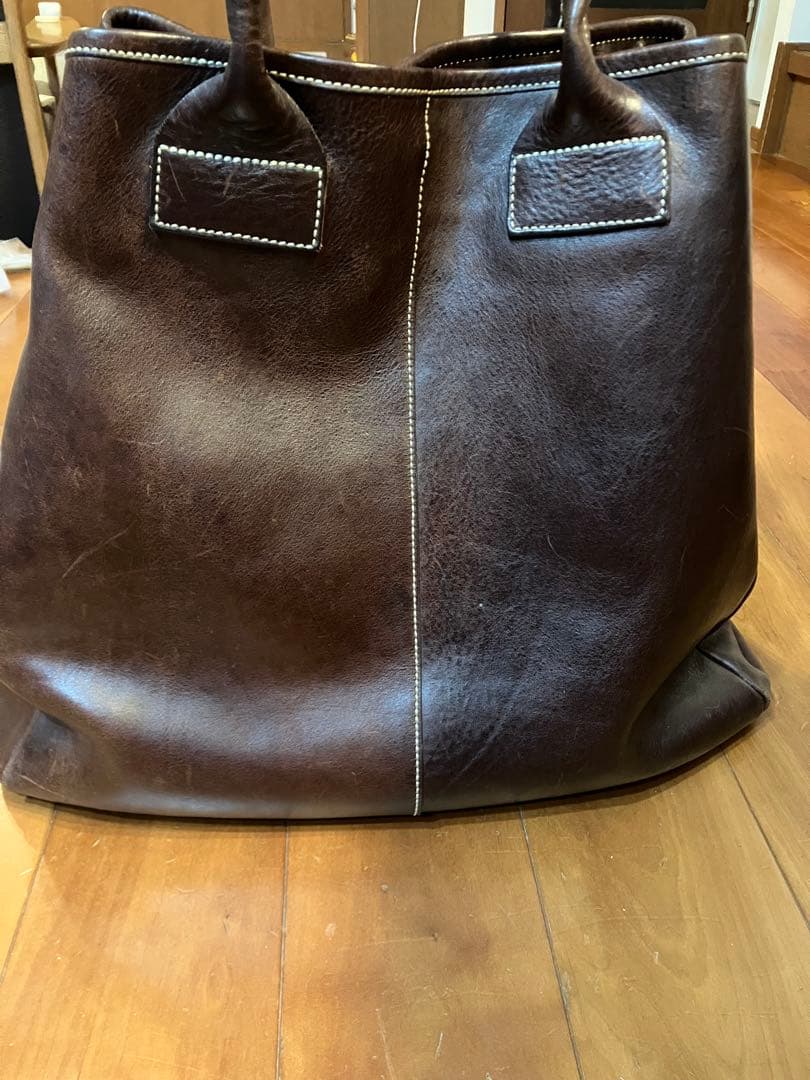 TMT 初期 レザー トート バッグ 裏地アロハ生地