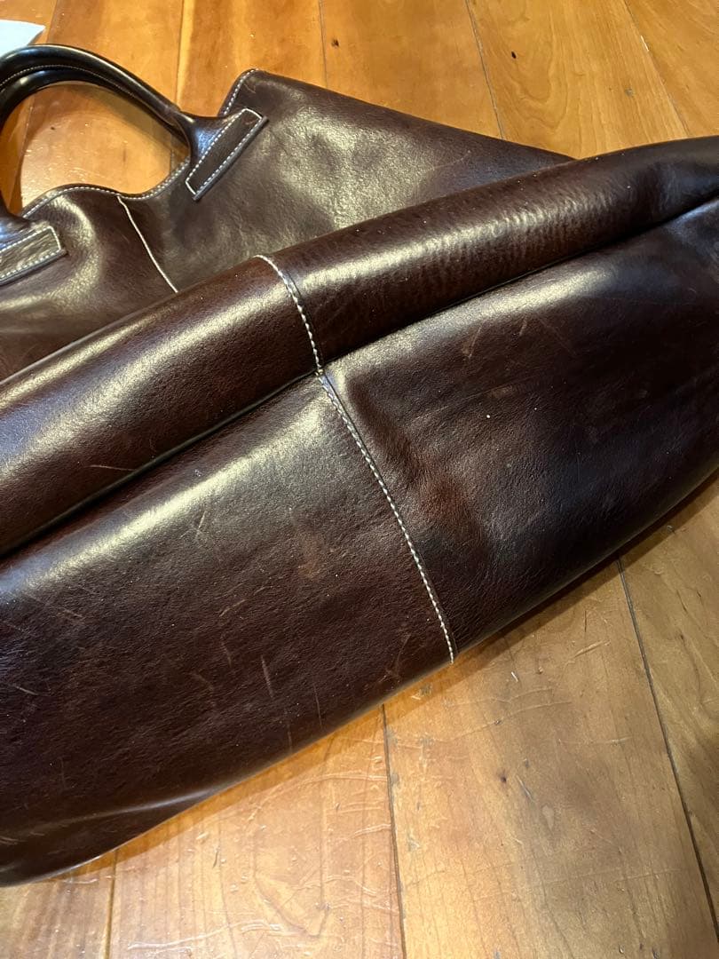 TMT 初期 レザー トート バッグ 裏地アロハ生地