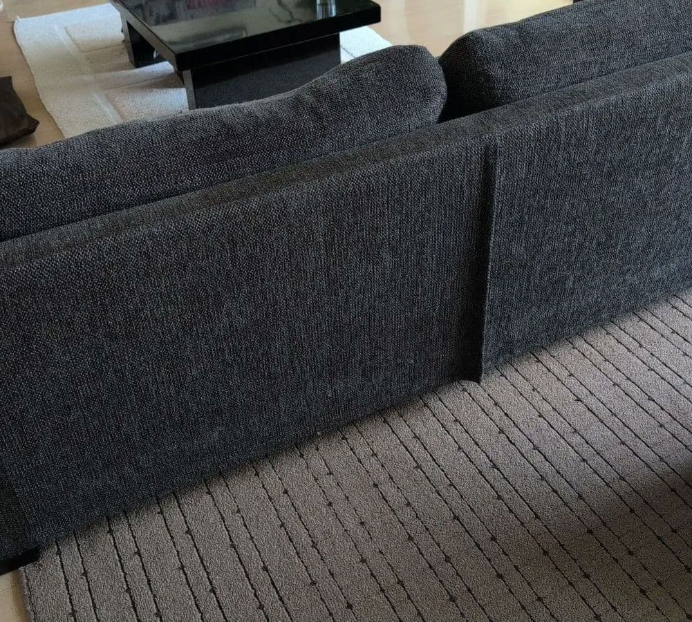 SPIGA ダークグレー ソファ アームテーブル付き