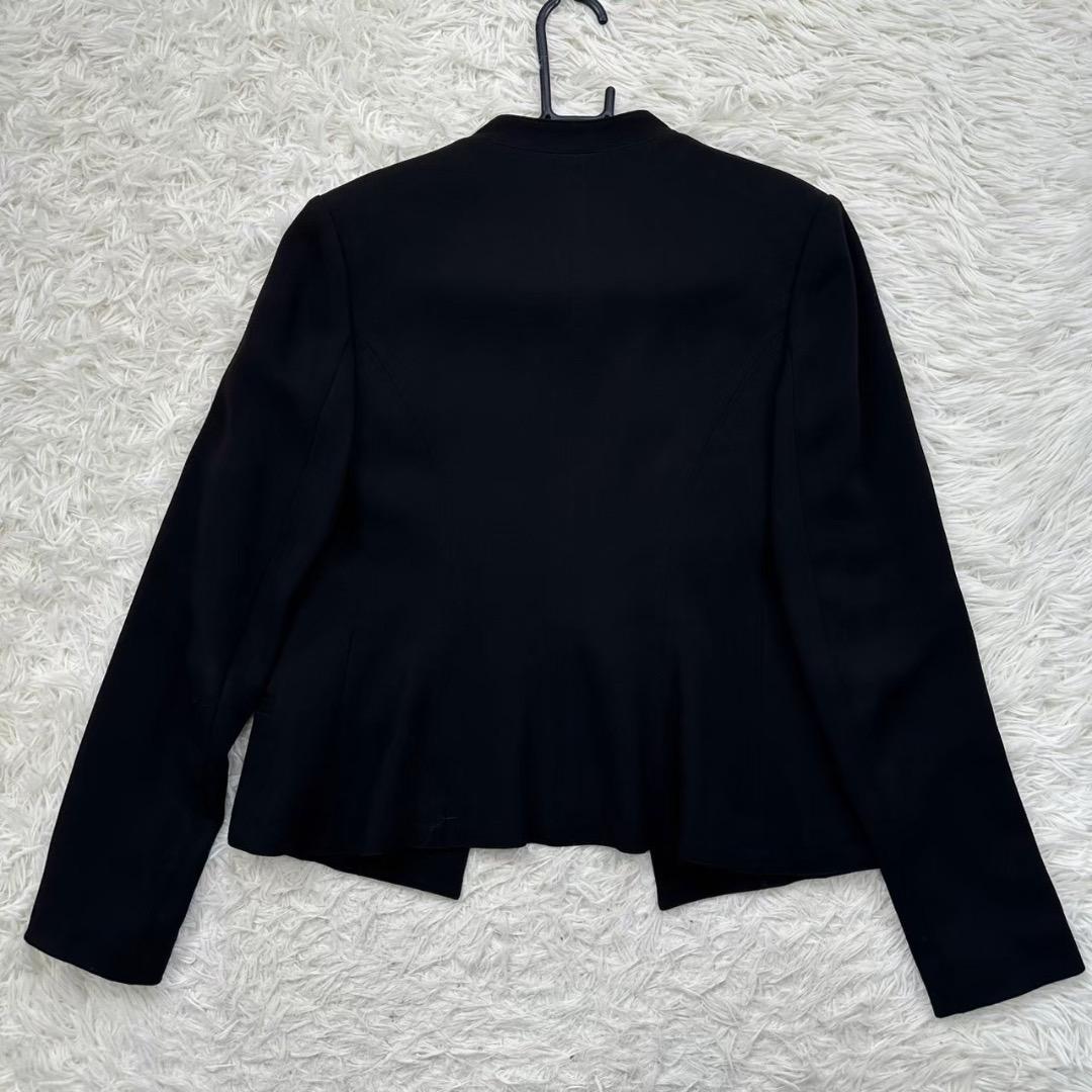 セオリー ノーカラー ホックレス パンツスーツ ブラック Mサイズ ウエストゴム