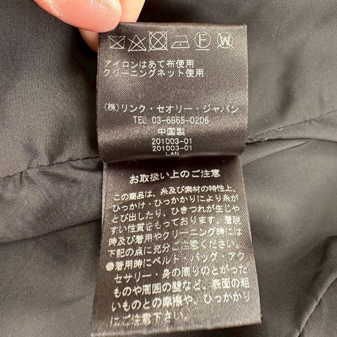 セオリー ノーカラー ホックレス パンツスーツ ブラック Mサイズ ウエストゴム