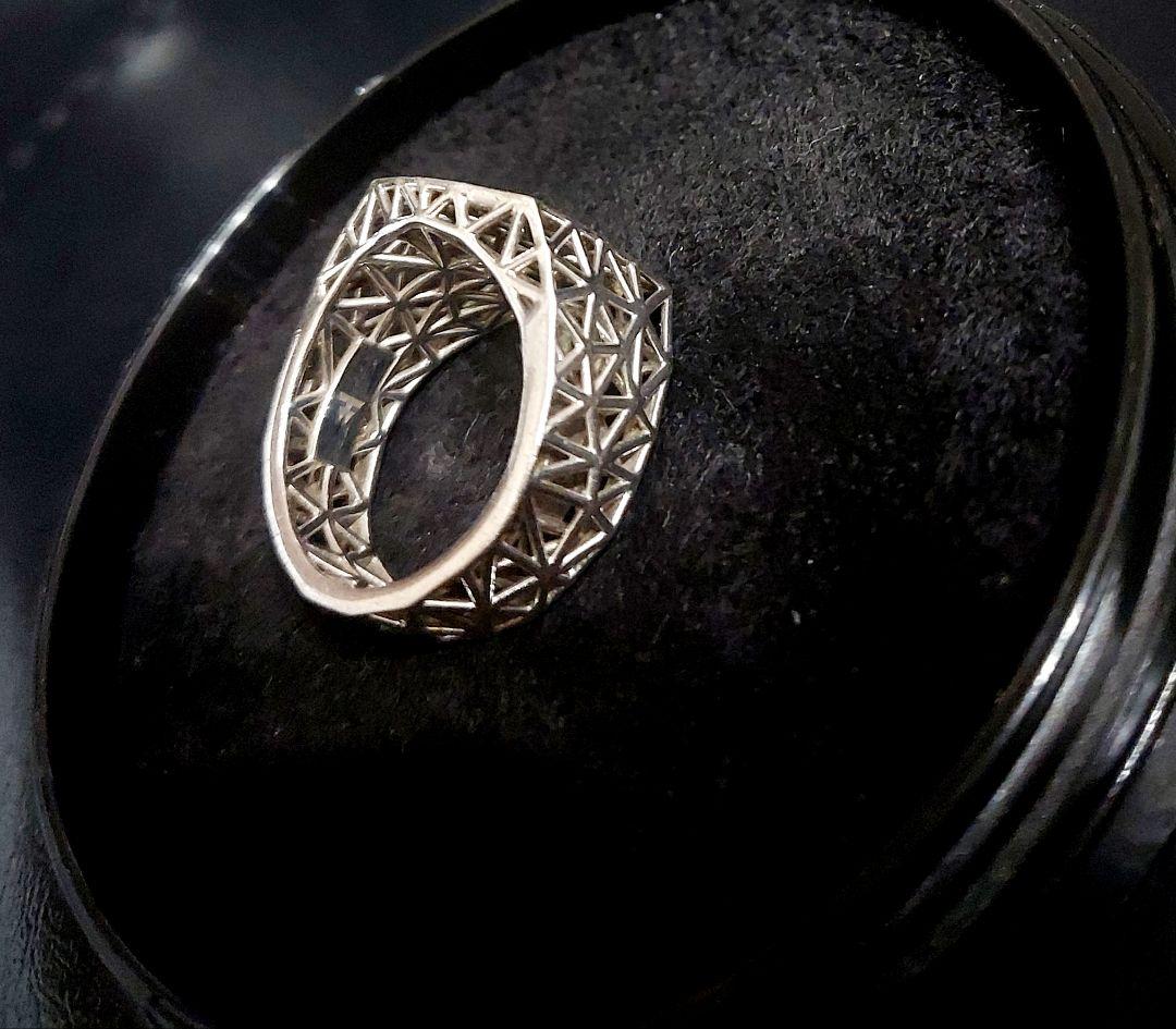 アクセサリー Tom Wood Mesh Ring Fern Green