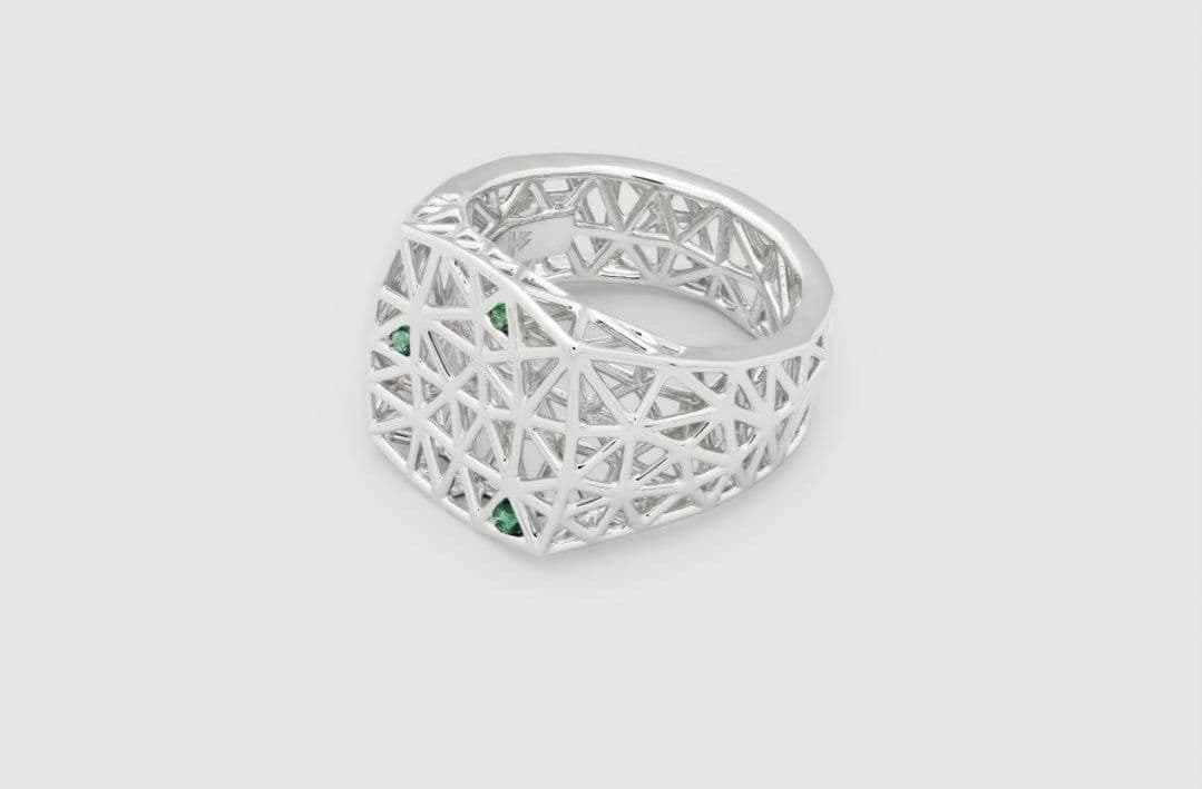 アクセサリー Tom Wood Mesh Ring Fern Green
