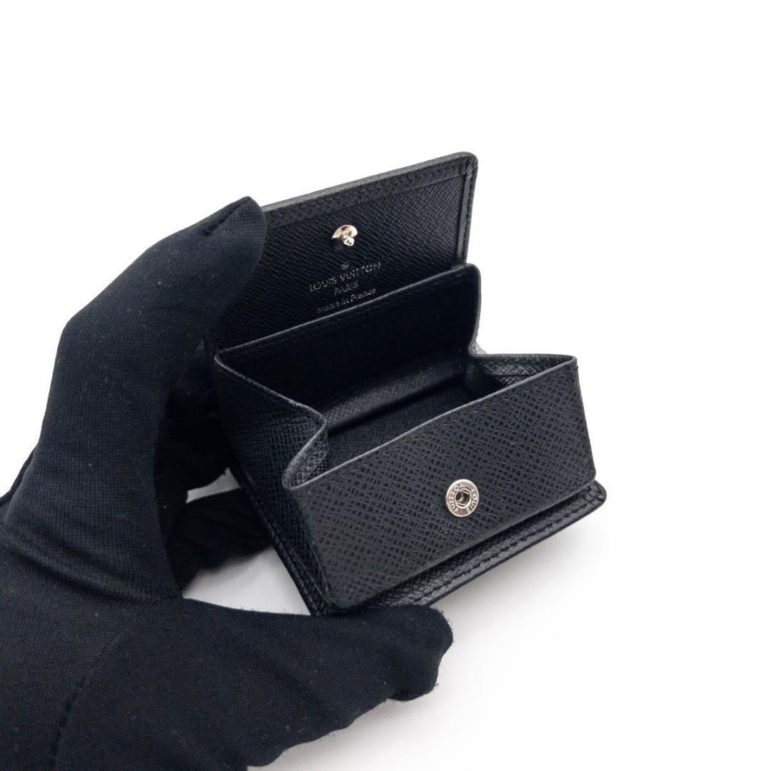 【極美品】ルイヴィトン　ポルトモネボワット　タイガ　ケース　小銭入れ　黒