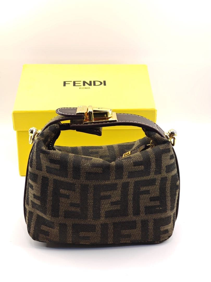 FENDI ズッカ柄 ミニハンドバッグ 2WAY ショルダーバッグ