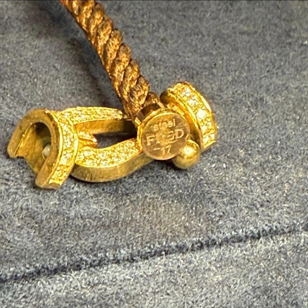 (LM) FRED ブラウン ブレスレット フォース10 スティール ケーブル