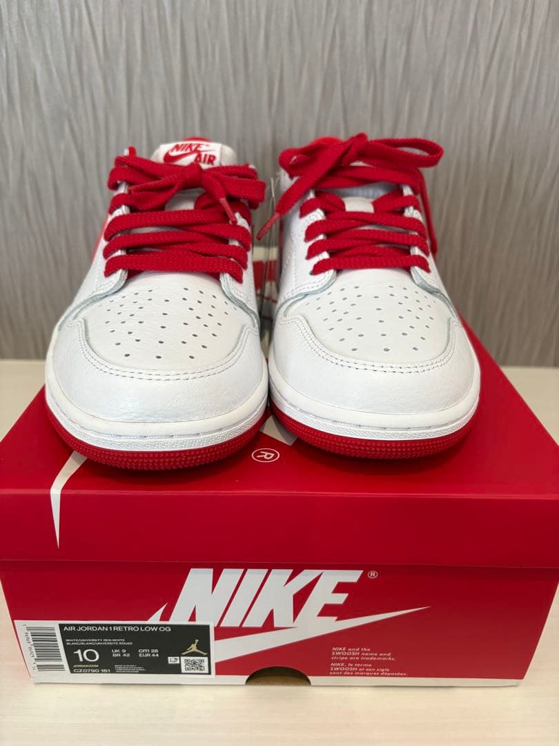 靴 Nike Air Jordan 1 Low OG \"White and Red\"
