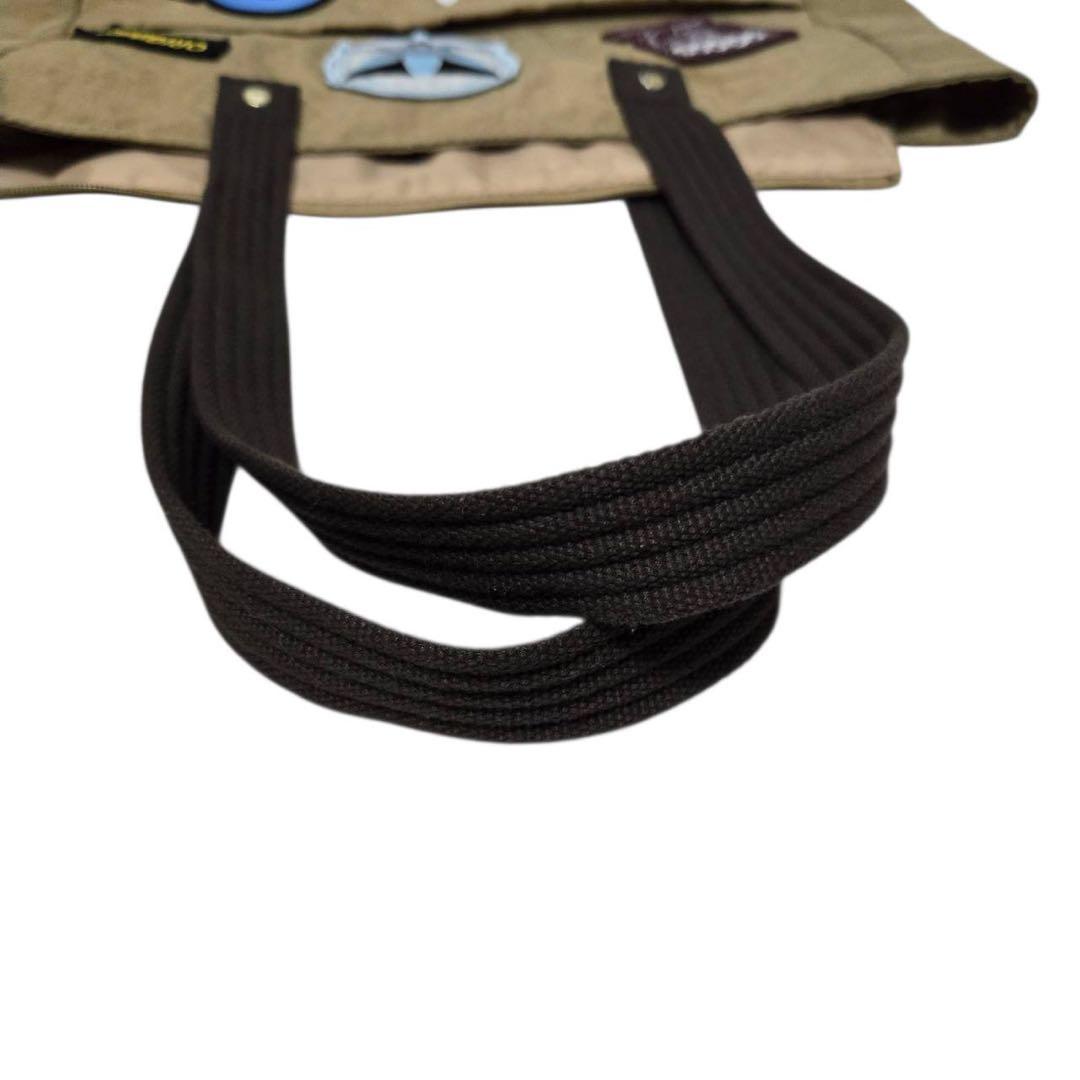 希少アディダス オリジナルス レコード トートバッグ ベージュナイロン×ブラウン