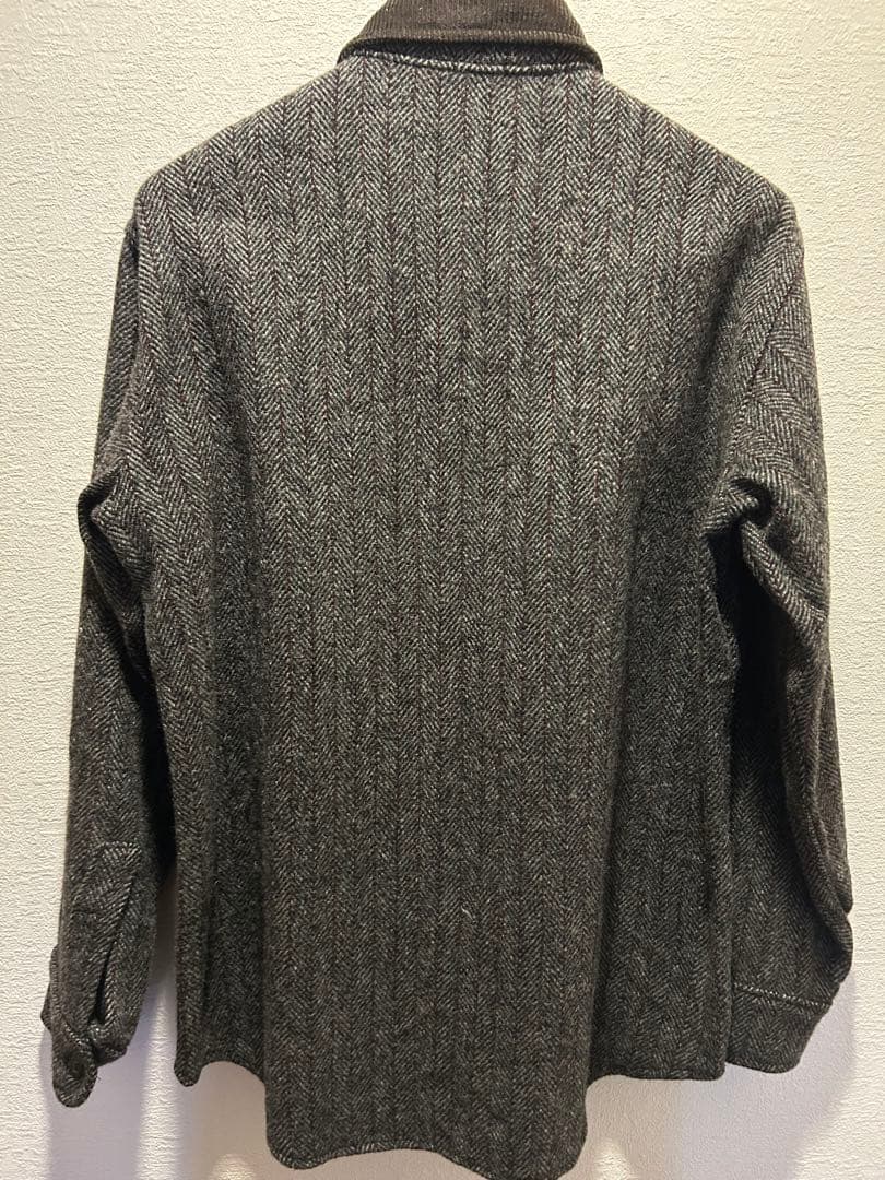 ウールリッチ　古着　ヘリンボーン長袖シャツ グレー