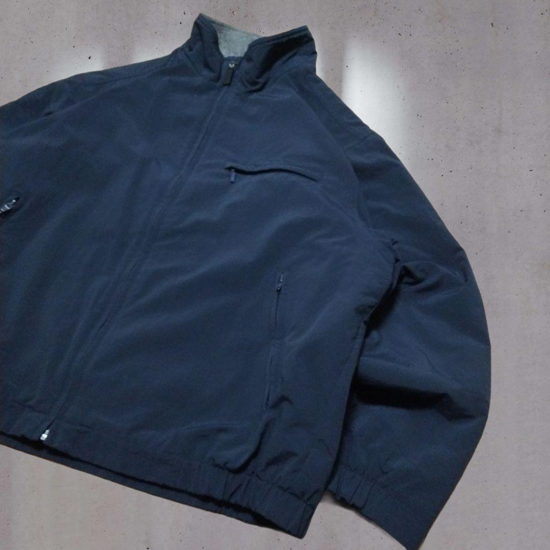 00s Eddie Bauer ウォームアップジャケット L 濃紺 シェルド