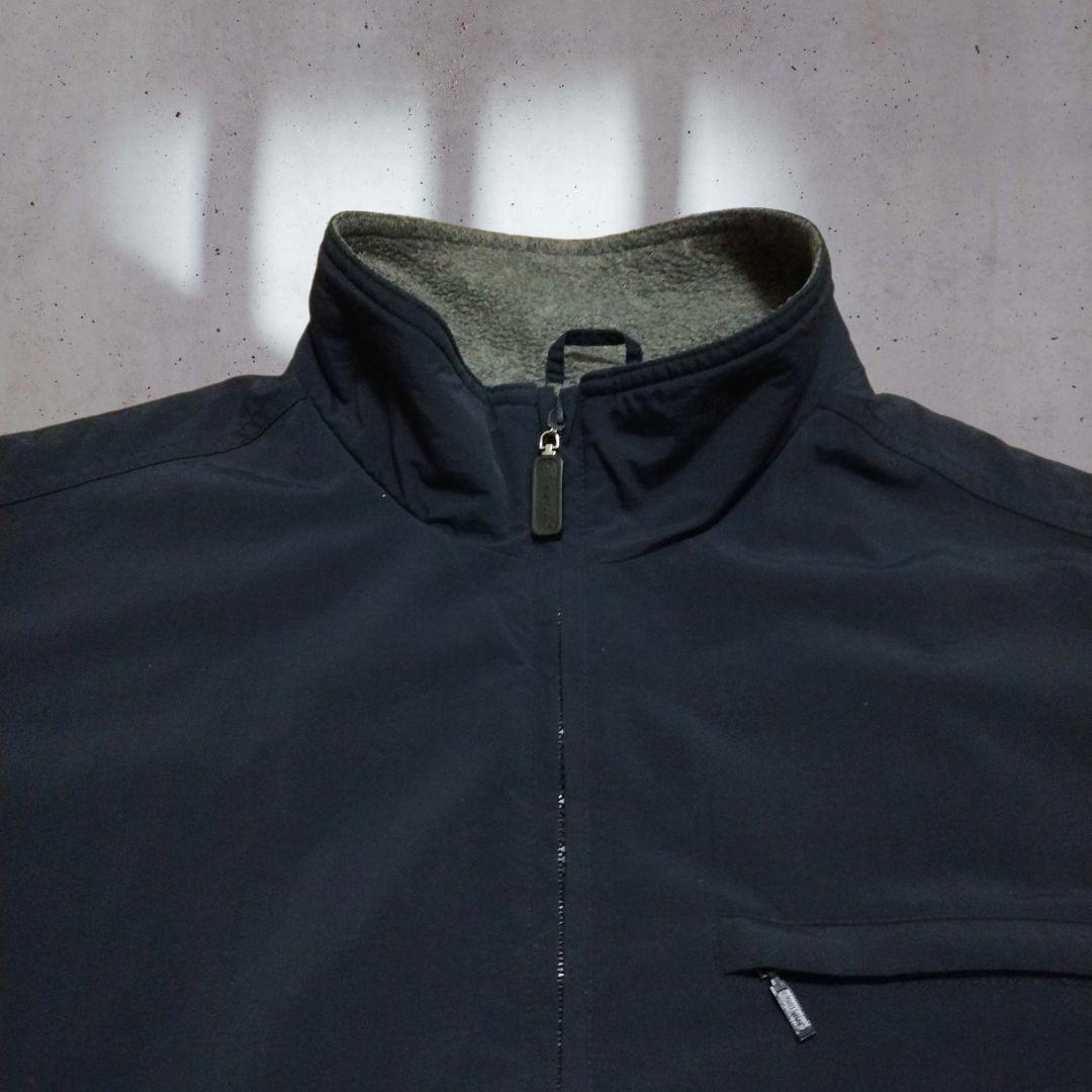00s Eddie Bauer ウォームアップジャケット L 濃紺 シェルド