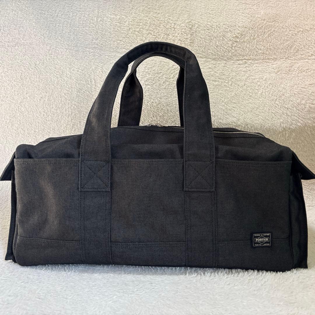 未使用級！PORTER キャンバス ボストンバッグ スモーキー Lサイズ 大容量
