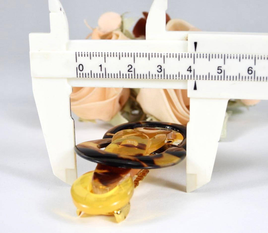 【専用】ヴィンテージ　本鼈甲　べっこう　白甲　バレッタ　髪飾り