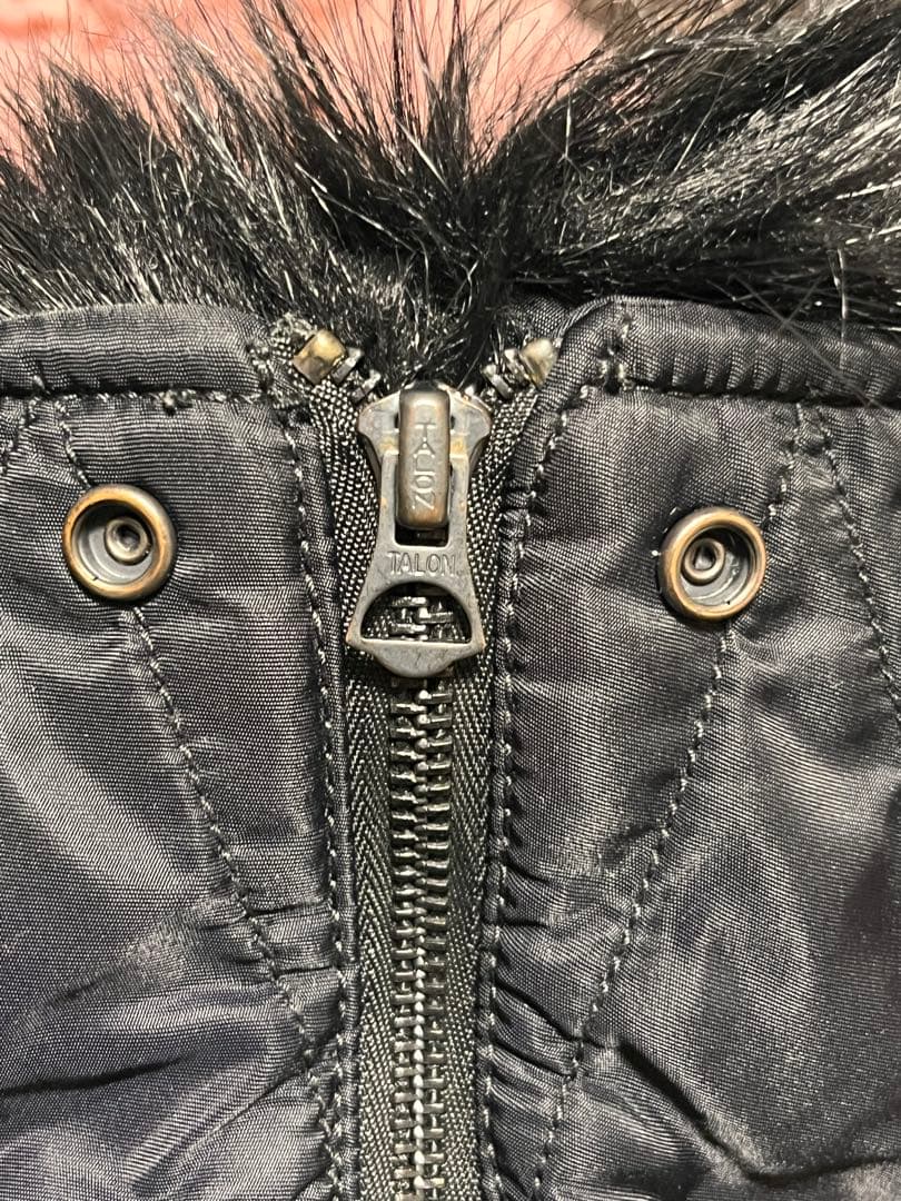 デニム&サプライラルフローレン 短丈N-2B黒ダウン　フライトジャケットy2k