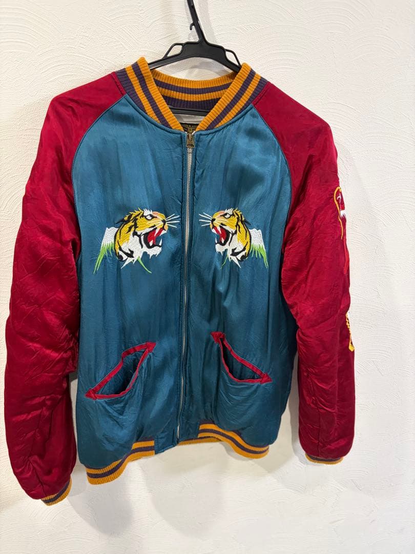 HOUSTON スカジャン M 青/赤