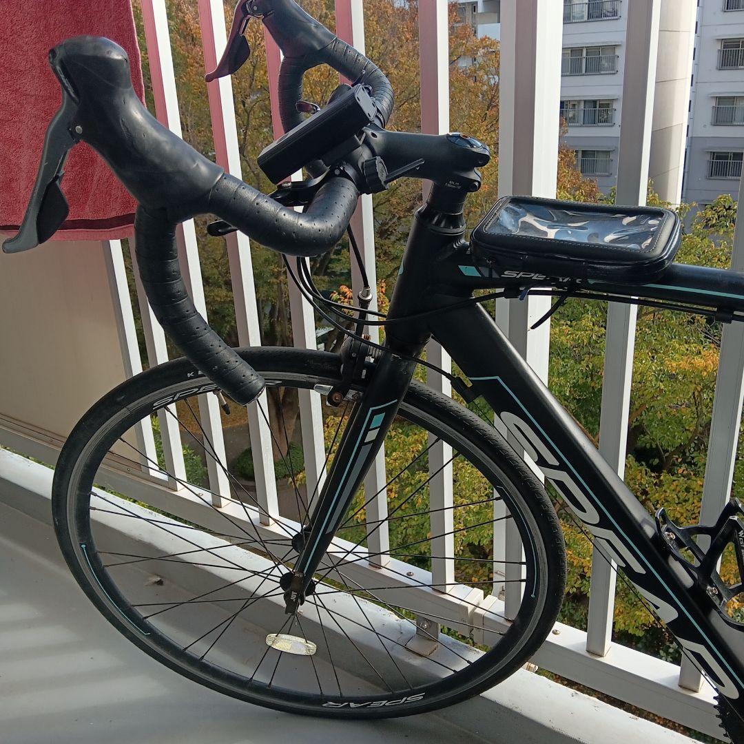 ブラック アルミロードバイク 21段ギア