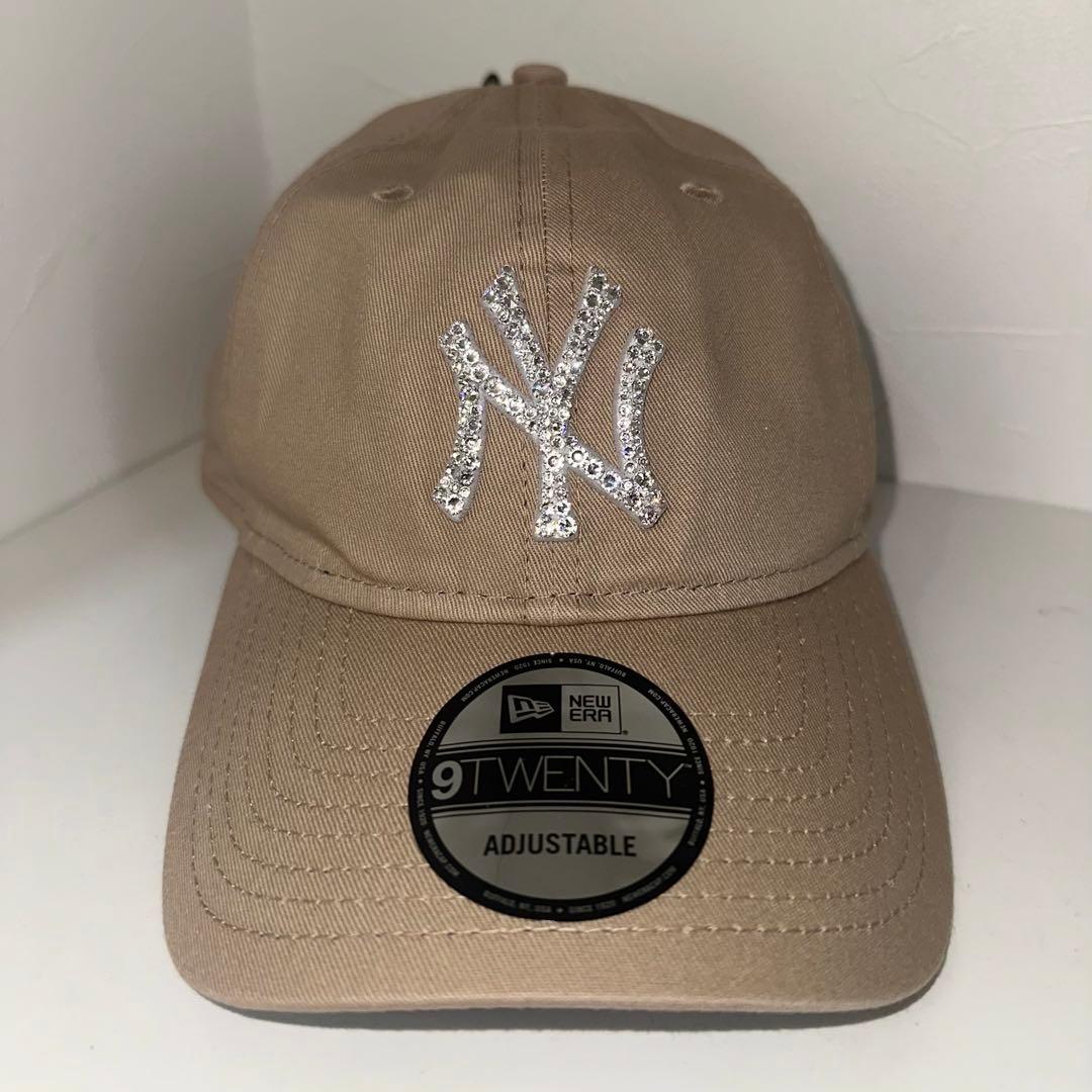 NEWERA　スワロフスキー　デコキャップ　ユニセックス　NYベージュ